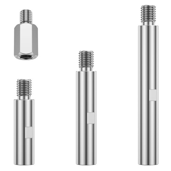 3Pcs Angle Grinder Extension Shaft Set 5/8inch-11 Metal Angle Grinder Rotary Connecting Rod M14 Angle Grinder Extension Connection Rod with Angle Grinder Adapter Polishing Pad