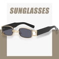 thumbnail image 3 of Gafas de sol Gafas de sol Gafas retro Montura estrecha Gafas 4 Protección para dorado, 3 of 8