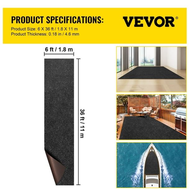 VEVOR Boat Carpet, 6 ft x 13.1 ft Marine Carpet for Boats