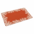 thumbnail image 4 of Coastal Coral Door Mat Indoor Outdoor,Orange White Ocean Marine Nautical Beach Non Slip Welcome Mat with Rubber Backing,Absorbent Fabric Front Door Mats Entryway Rug for Home Patio Entrance 20"x31.5", 4 of 9