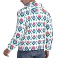 thumbnail image 6 of Lsque Tulips Flowers Pattern Casual Men's Hoodie,Hooded Sweatshirt with Kangaroo Pocket,Pullover Hoodie-3X-Large, 6 of 7