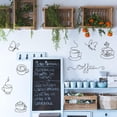 thumbnail image 3 of Black Coffee Wall Art Decals 35x11 Inch PVC Wall Stickers Coffee Tea Butterfly Self Adhesive Wall Murals Wall Art Decal with 10 Pattern for Home Kitchen Coffee Shop Cafe Decoration, 3 of 4