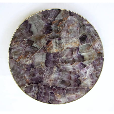 

Amethyst Agate LazySusan Countertop Turntable Centrepiece