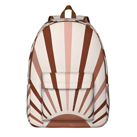 Ethnic Style Waterproof Backpack for Teens Durable Laptop Daypack with Tribal Prints and Colorful Design