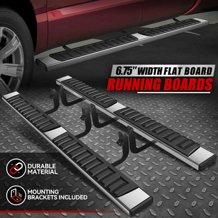 Nuvision for 04-24 Nissan Titan Extended/King Cab 6.75" Side Step Nerf Bar Running Boards