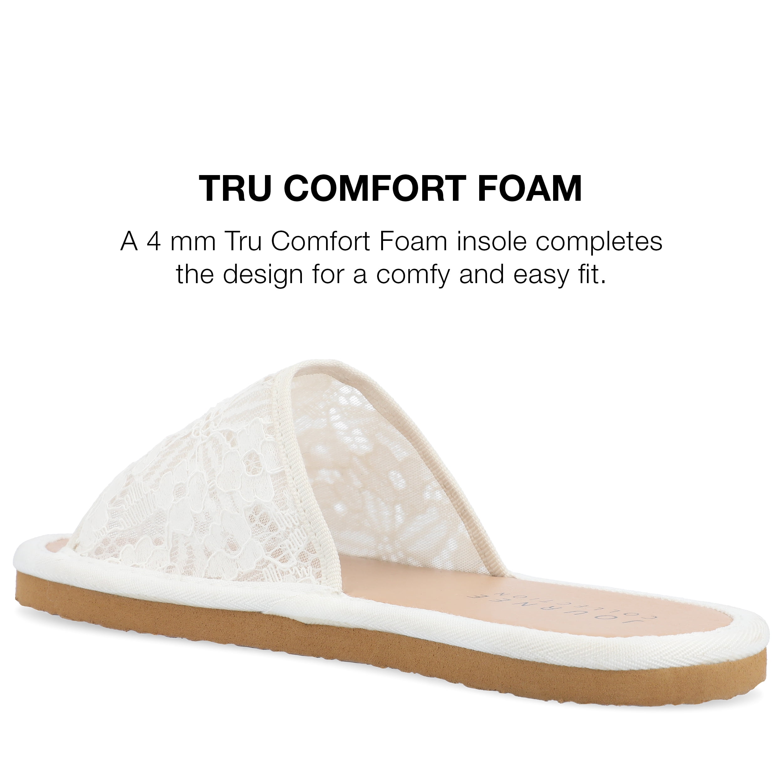 Journee Collection Womens Eniola Tru Comfort Foam Slide Flat Sandals