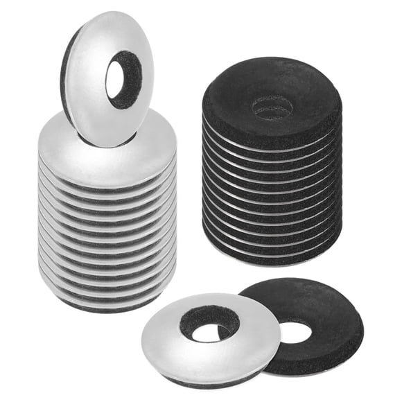 Paquete de 80 arandelas de goma selladoras EPDM, arandelas de goma de neopreno de acero inoxidable 304 #12 x 5/8"OD para tornillos/máquinas/barcos/techos