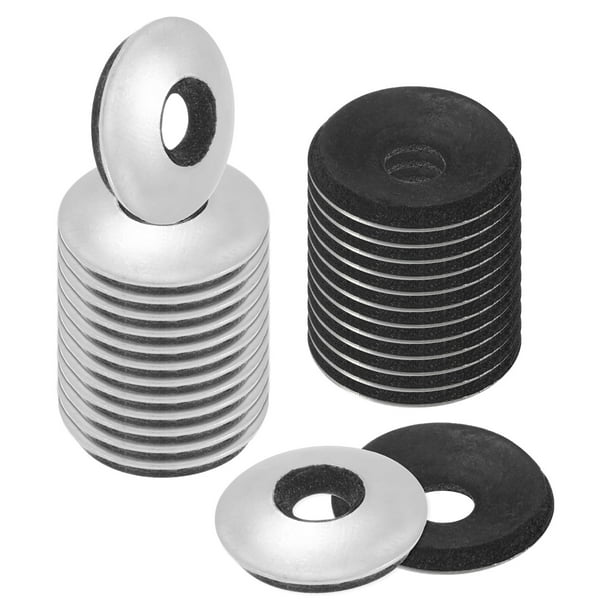 Paquete de 80 arandelas de goma selladoras EPDM, arandelas de goma de neopreno de acero inoxidable 304 #12 x 5/8"OD para tornillos/máquinas/barcos/techos