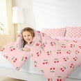 thumbnail image 4 of Homewish Red Cherry Girl 3 Pieces Queen Comforter Set,Dreamy Princess Ultra Soft Bedding Sets,Kawaii Polka Dots Bedding Comforter Set,Ultra Soft Home Decor,Reversible, 4 of 8