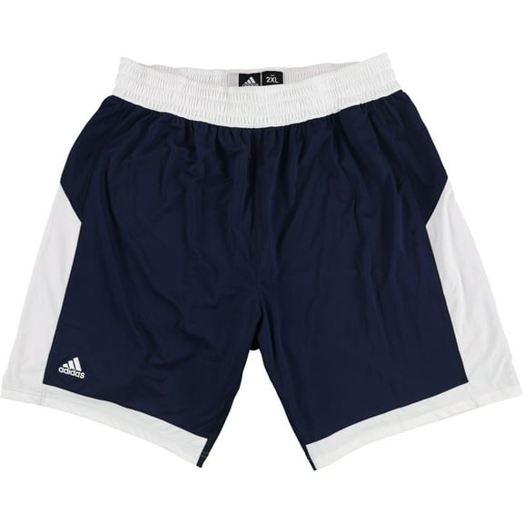 Adidas Mens 2-Tone Athletic Workout Shorts, Blue, X-Large