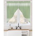 thumbnail image 2 of Sage Green Swag Valances for Windows, Farmhouse Sage Green White Striped Rod Pocket Sheer Valances for Large Windows, Swag Toppers Light Filtering for Kitchen Living Room 2 Panels 36''x63'', 2 of 6