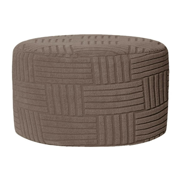 Siruishop Housse d'Ottoman Housse Douce pour Repose-Pieds pour Chambre Salon Repose-Pieds Ottoman Brun