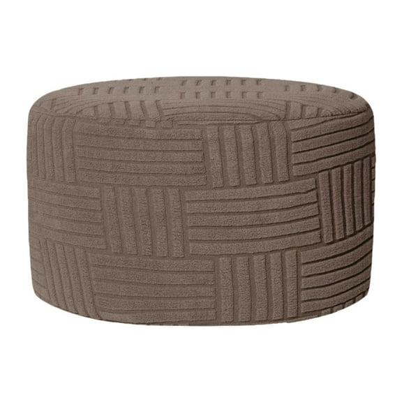 Kuntesetty Ottoman Cover Soft Foot Stool Cover for Bedroom Living Room Footrest Ottoman Brown