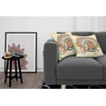 thumbnail image 3 of Ambesonne Tribal Throw Pillow Cover 2 Pack, Savannah Bohemian Wild Tiger, 20", Orange and Peach, 3 of 5