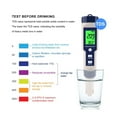 thumbnail image 4 of 5 in 1 TDS/EC/PH/Salinity/Temperature Meter Digital Water Quality Monitor Tester for Pools, Drinking Water, Aquariums ,Accurate - PH EC TDS SALT TEMP_X, 4 of 7