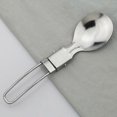 thumbnail image 3 of 3Pcs Collapsible Folding Cutlery Set Portable Dinnerware Set Camping Fork Spoon Knives Spork Dinner Set 304 Stainless Steel Tableware, 3 of 4