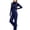 Navy, variant on Itsame Girls Yoga Set 2-Piece, Zipper Stand Collar Jacket & Stretchy Pants Athletic Running Outfit Pink Size 14