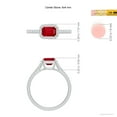 thumbnail image 5 of ANGARA Natural East West Emerald-Cut Ruby Halo Ring in 14K White Gold for Women (Size-6x4mm) | July Birthstone, Birthday, Anniversary, Jewelry Gift for Women | Natural Ruby Ring, 5 of 9