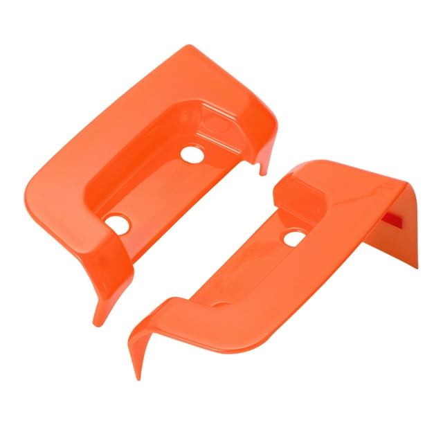 Cubierta del marco de la cerradura de la puerta trasera Unique Bargains 1 juego para Jeep Wrangler JL JLU 2018-2024 Cubierta del panel de la cerradura de la puerta ABS Naranja