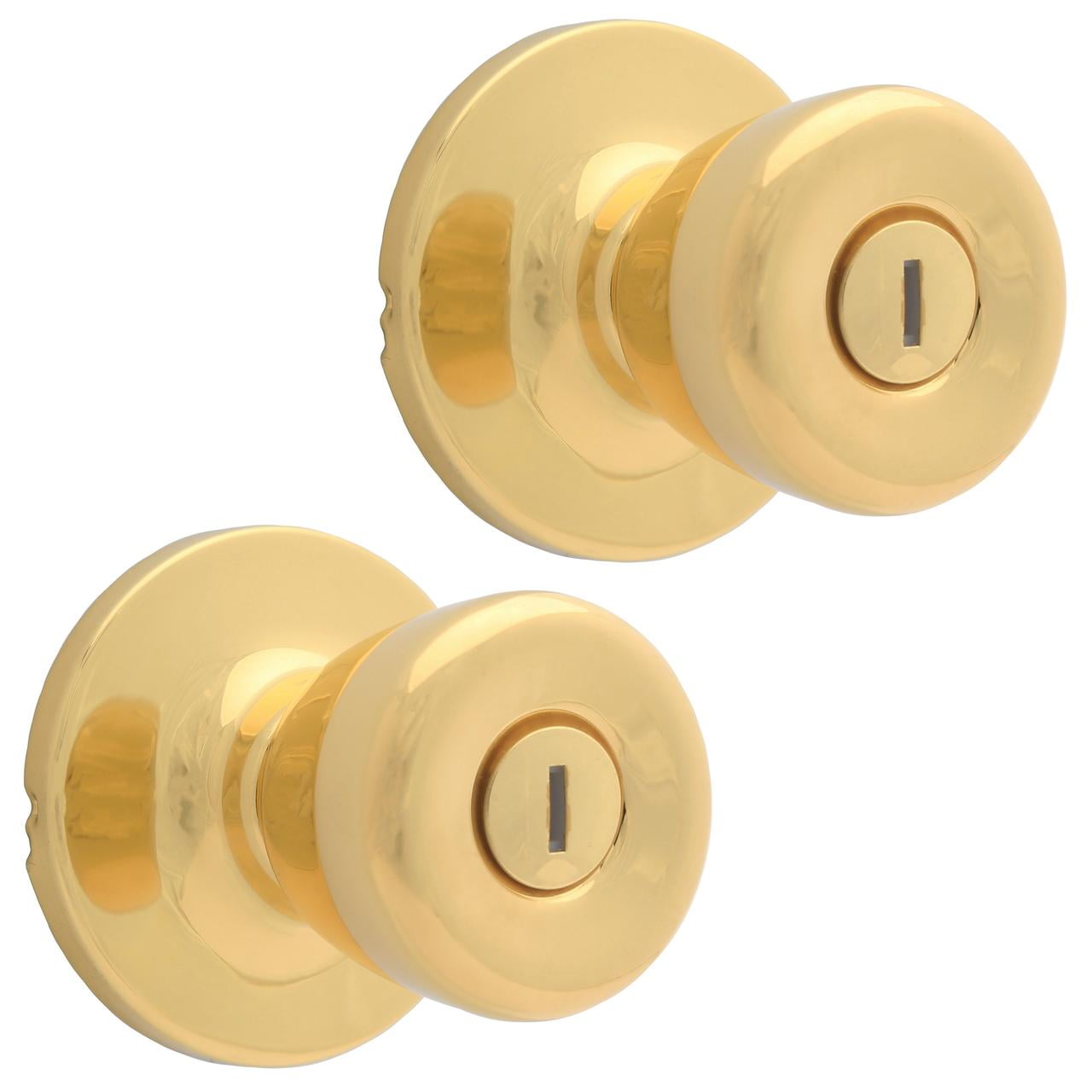 Lokhaus Privacy Tulip Doorknob Polished Brass 2 Count