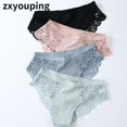 thumbnail image 2 of 3 uds bragas de algodón bragas sexis bragas de encaje ropa interior de mujer bragas para mujer pantalones florales calzoncillos lencería de talla grande, 2 of 5