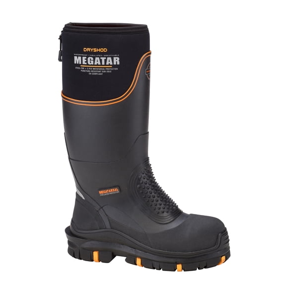 DRYSHOD WORK Megatar Black Steel Toe Metatarsal Guard Work Boot Size One Size