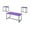 Violet, variant on Lilola Home GT 3 Piece Yellow Carbon Fiber Wrap Coffee Table and End Table Set