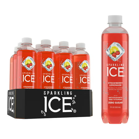 Sparkling Ice, Strawberry Lemonade, 17 Fl Oz, 12