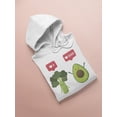 thumbnail image 3 of Broccoli  And Avocado   Hoodie Women -Image by Shutterstock, Female x-Large, 3 of 4