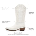 thumbnail image 2 of DREAM PAIRS Women's Western Cowboy Boots Square Toe Mid Calf Cowgirl Boots with Classic Embroidery Pull On Low Block Heel Vintage Country Boots, 2 of 9