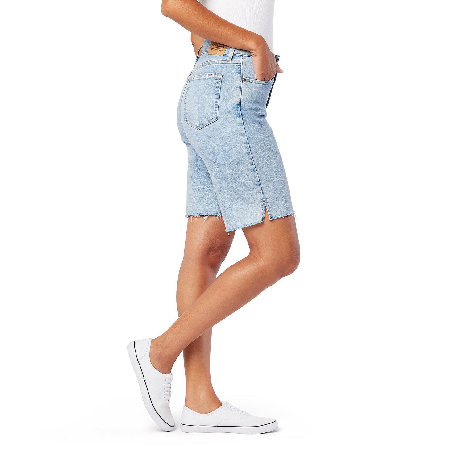 Levi Strauss Signature.MD Bermuda taille haute d’époque pour femme