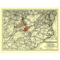 thumbnail image 2 of Colton 24x19 White Modern Wood Framed Museum Art Print Titled - Norfolk and Cincinnati Railroad - Colton 1883, 2 of 4