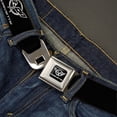 thumbnail image 2 of GM General Motors Belt, Seatbelt Buckle Belt, Corvette Black Silver Repeat, 30 to 44 Inches, 2 of 9