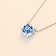 thumbnail image 3 of SFTING S925 Sterling Silver Solitaire 1CT Round Zirconia Simple Classic Pendant Necklace for Women, 3 of 9