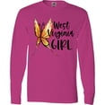 thumbnail image 3 of Inktastic West Virginia Girl- Butterfly Long Sleeve T-Shirt, 3 of 5