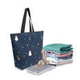thumbnail image 2 of FORMRS Womens Canvas Tote Bag with Zipper Inner Pocket Shoulder Handbag, Christmas Whimsy, 2 of 7