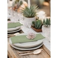 thumbnail image 6 of Cloth Napkins Set of 2 - 20x20 Inches, Vintage Sage Green Washable Reusable Table Napkins, Farmhouse Retro Beige Solid Color Soft & Absortbent Dining Napkin for Party Wedding Hotel Restaurant, 6 of 8