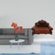 thumbnail image 2 of Figura de escritorio,Artesanía tradicional sueca de estatuas de caballos,Sofá miniatura para muñecas,Muebles para casa de muñecas,sofá europeo,decoración de modelo,Sillón individual, 2 of 8