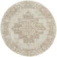 thumbnail image 5 of Nourison Grafix 4' x Round Ivory Beige Vintage Indoor Rug, 5 of 8