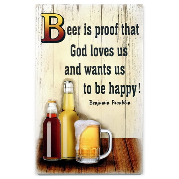15-3/4" Beer Is Proof Wall Plaque