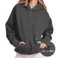 thumbnail image 6 of Womens Hoodies Oversized Sweatshirt Cozy Sweaters Basic Pullover Shirts Large Kangaroo Pocket Casua Fall Outfits, 6 of 7