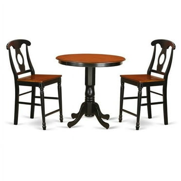 Dining Counter Height Table & 2 Stool, Black Finish