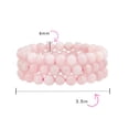 thumbnail image 3 of Bling Jewelry Womens Stackable Set of 3 Natural Stone Round Bead 8MM Multi Strand Stretch Bracelet, 3 of 5