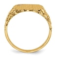 thumbnail image 2 of Auriga Fine Jewelry 14K Yellow Gold 10.0x11.5mm Diamond Closed Back Signet Ring for Women Size- 6, 2 of 6
