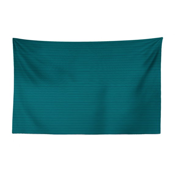 Teal Stripe Tapestry, Composition of Plaid Inspired Traditional Retro Design Overlapping Streaks, Fabric Wall Hanging Decor for Bedroom Living Room Dorm, 2 Sizes, Teal Ivory, by Ambesonne
