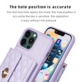thumbnail image 4 of for iPhone 11 Pro Max Crossbody Wallet Case, Elegant Premium PU Leather Shoulder Strap Lanyard Cover with Metal Lock Button Card Slots Soft Silicone Shockproof Case,Lightpurple, 4 of 6