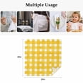 thumbnail image 4 of Yellow Plaid Cloth Napkins, Watercolor Grid Checker Gingham Farmhouse Washable and Reusable Dinner Napkins Set of 4, Table Napkin for Kitchen Party Birthday Wedding Hotel Housewarming 20"x20", 4 of 8
