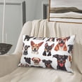 thumbnail image 5 of Fuzoiu Happy Dog Faces Collage Print Fuzzy Pillowcases, Super Soft Pillow Case Cover with Zipper for Bedroom, Sofa, Couch,Cozy Pillow Shams for All Seasons-16"x24", 5 of 6