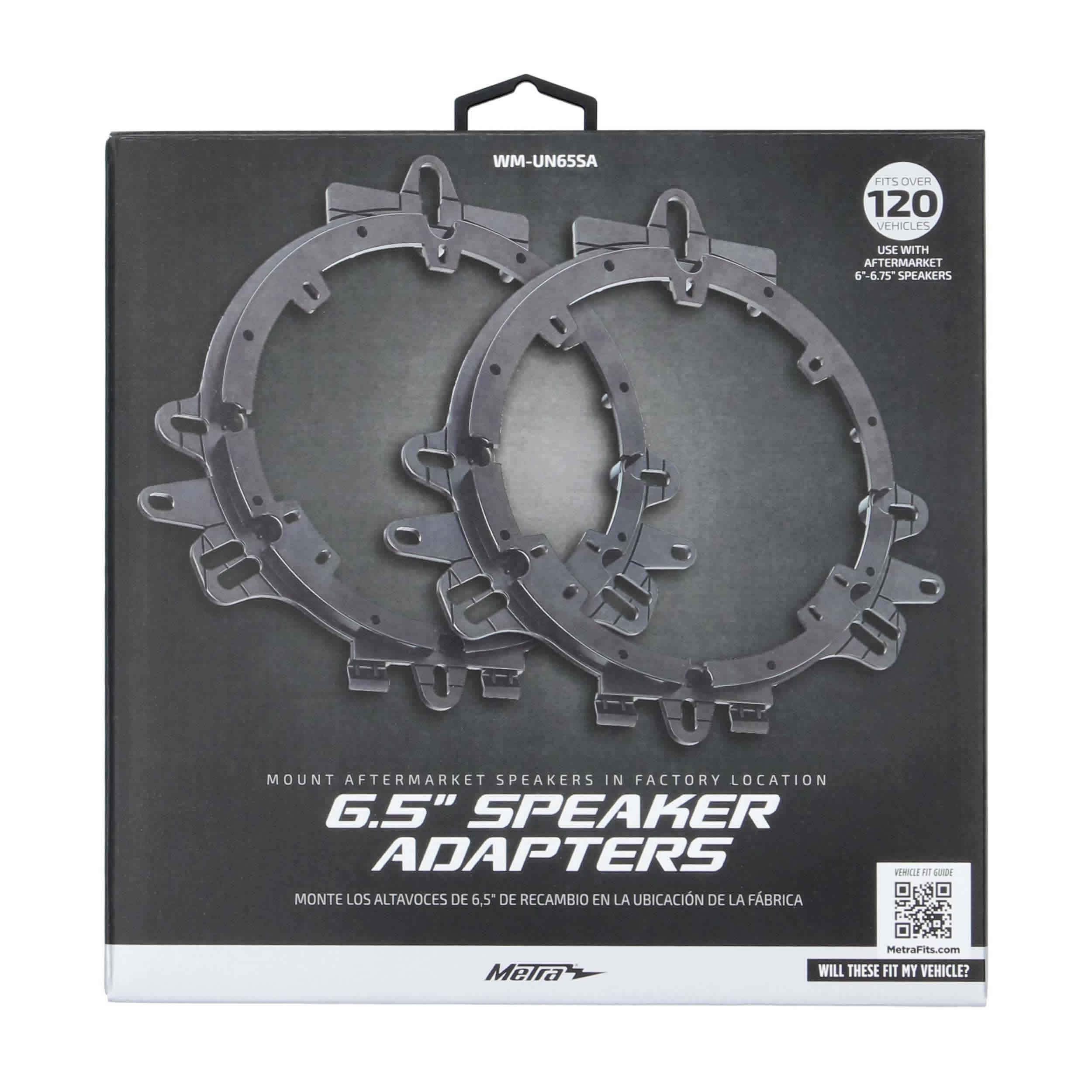 New Metra WM-UN65SA Universal 6.5" Aftermarket Speaker Adapters in Black