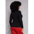 thumbnail image 3 of Womens Plus Size Ruched Mock Neck T Shirt, 3 of 3